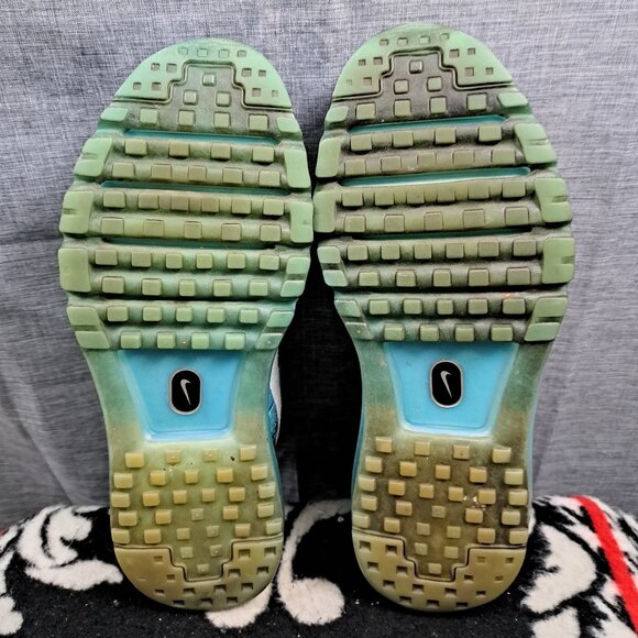 Size 11 Nike Flyknit Air Max Blue Lagoon Men Sneakers 620469-003 - Picture 6 of 13